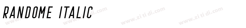 Randome Italic字体转换